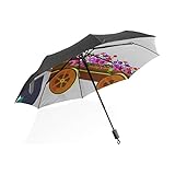 Wasserdichter winddichter Regenschirm Garten Schubkarre Blumen Tragbarer kompakter Klappschirm Anti-UV-Schutz Winddicht Outdoor Reisen Frauen Jungen Reg