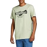 JACK & JONES T-Shirt Comfort Branding Herren Grün Rundhalsausschnitt Logo Aufdruck, grün, Larg