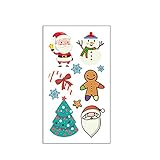 JINYIYAN Kids Cartoon Christmas Luminous Tattoo Sticker Snowman Waterproof Luminous Tattoo Sticker Stil J