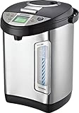 Thermopot 5 Liter | Edelstahl Heißwasserspender | Wasserkocher | Wasserspender | Dispender | Thermoskanne | Teekocher | 24 Stunden Timer | LC-Display | Kindersicherung (5 Liter)