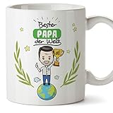 Mugffins Papa Tasse/Becher/Mug - Bester Papa der Welt - Kaffeetasse als Vatertagsgeschenk. Keramik 350