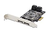 DIGITUS IO-Karte - PCIe - SATA-III Schnittstellen-Karte - 4-Port SATA - RAID-Controller - Chipsatz MARVELL 88SE9230