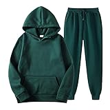 Herren Fleece Kapuzen Einfarbig Pullover Sweatshirt Set Herren Hoodie Sweatjacke Farbvarianten Kapuzenjacke Kapuzenpulli Langarm Sport Style Fitness Training Basic Sport Zweiteiliger Anzug lauschig