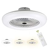 Boeguez Deckenventilator mit Beleuchtung, 80W Deckenleuchte, Einstellbare Windgeschwindigkeit und Farbtemperatur, Fan Licht mit Fernbedienung für Esszimmer Schlafzimmer W