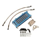 XHAJFNCO Little Rich Man Motorradölkühler Kühler Kühler Ölkühler Set Fit for 125 140cc Dirt Bike Monkey Bike DAX Pocket Bike EIN Fernseher Motor (Color : Blue A)
