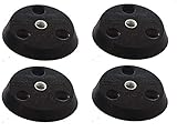 Montageplatten schräg/gerade ideal für Tischbeine & Möbelfüße - perfekt geeignet für Esstisch, Couchtisch, Schreibtisch & mehr (4x Schwarz, 10° angewinkelt)