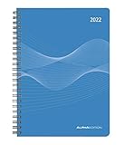 Wochenplaner PP-Einband blau 2022 - Büro-Kalender A5 - Cheftimer - blue - Ringbindung - 1 Woche 2 Seiten - 128 Seiten - Alpha E