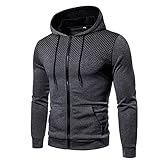 XWLY Übergangsjacke Herren Urban Sport Fitness Mit Kapuze Tasche Männer Langarm Herbst Winter Punkte Gradient Design Herren Mantel Strickjacke Mit Reißverschluss Herren Jack