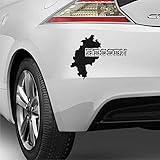 myrockshirt Bundesland Hessen Silhouette Umriss Auto 25cm Aufkleber Autoaufkleber Sticker Decal UV&Waschanlagenfest Profi Q