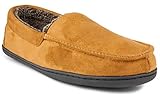 LONDON FOG Whitby Herren Hausschuhe aus Memory-Schaum für drinnen und draußen, Beige (camel), M