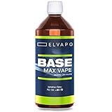 Elvapo BASE - Max Vape | 1000ml / 1L | 30/70 (PG/VG) | Basisliquid für das Mischen von E-Liquids mit Aromen (für E-Zigaretten und E-Shishas) | 0mg (ohne Nikotin) | Liquid-Basen Made in Germany!