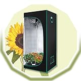 ZXD Grow Tent, Growbox 600D Mylar Wasserabweisend Hydroponics Grow Tent Kit for Zimmerpflanzen-Sämling, Vermehrung, Blüte Usw (Size : 40x40x120cm/16 x16 x48)