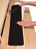 15,2 x 76,2 cm Treppenstufenmatten Anti-Rutsch Klebeband für den Außenbereich – (15er-Pack) schwarz Anti-Rutsch-S