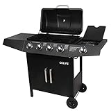 CCLIFE Gasgrill Grillwagen Gas Grill Barbecue Toronto Grill 2+1/4+1/6+1 Brenner TÜV