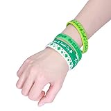 Amosfun 24 STÜCKE Armband Bangle Shamrock Armbänder Silikon Armband für Set St. Patrick's Day