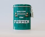 alles-meine.de GmbH Spardose als Strafkasse -  Furz Kasse  - stabile Sparbüchse aus Metall - incl. 2 Schlüssel - mit Strafe Furzen Furzer - Männer / stinken riechen - S