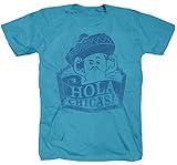 Hola Chicas Mallorca Malle Spanien Urlaub Party Disco Fun Funshirt blau T-Shirt Shirt XL