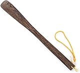 MWKLW Metall-Schuhlöffel-Lange Schuhlöffel Langer Abschnitt Massivholz-Schuhlöffel Haushalt Langer Griff Schuhheber Alter Mann Schuhlö