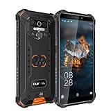 OUKITEL WP5 PRO 4G Outdoor Smartphone ohne Vertrag, 8000mAh Batterie 4 LED Blitzlicht, Android 10 Robustes Handy IP68, Helio A25 4GB + 64GB, 13MP + 2MP + 2MP, Gesichtserkennung, GPS DUAL SIM Orang