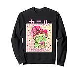 90er Jahre Japanischer Kawaii Bubble Tee Cottagecore Frosch Sw