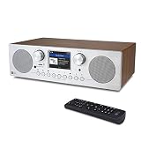 Ocean Digital WiFi/FM-Internetradio, WR-800F mit Dual-Wecker, Sleep-Timer, 2,8-Zoll-Farbdisplay, Unterstützung von UPnP und DLN