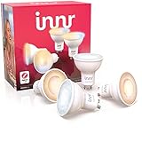 Innr GU10 Smart LED Spots, 2200K - 5000K, kompatibel mit Philips Hue* (Bridge erforderlich), abstimmbares weißes Licht, 4-Pack, RS 227 T-4