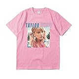 LXF Sommer Taylor Swift T-Shirt, Taylor Swift Print Kurzarm, Lässiges Lockeres T-S