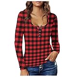 Innerternet T-Shirts Damen Langarm Blusen Hautfreundlich Shirt Slim Fit Tops Hautfreundlich Langarmshirt Für Frauen Teen Girls Bekleidung Freizeit Bluse Basic Hemd Tunik