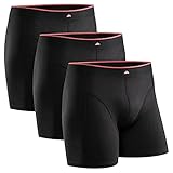 DANISH ENDURANCE Herren Boxershorts, 3er Pack (Schwarz, XXL)