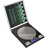 BLscale - CD Digitalwaage | Feinwaage, Küchenwaage, Taschenwaage, Schmuckwaage | 0,01g-50g | LCD-Display | austauschbares Cover | + Ledertasche | 4 Wäge-Einheiten | Black