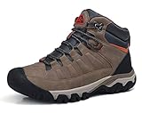 AX BOXING Winterschuhe Herren Warm Gefüttert Wanderstiefel Draussen Schneestiefel Trekkingschuhe Gr.41-46 (DK.Braun, Numeric_41)