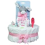 Windeltorte Mädchen in rosa Sterntaler Schmusetuch Emmi - inkl. 25 Pampers Windeln | Windeltorte Mädchen zur Geburt | Taufgeschenk | Geschenk zur Babyparty (Basis)
