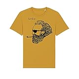 karlskopf Rocker T-Shirt Herren | Motorrad T-Shirt | Biker T-Shirt | Harley Davidson T-Shirt | Rocker Kleidung | 100% Bio-Baumwolle (Ocker, M)