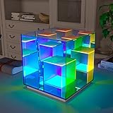 Clicke LED Bunte Würfel Acryl Tischlampe, Farbwürfel Atmosphärenlicht for Wohndeko, Feiertagsgeschenk (Size:15cm)