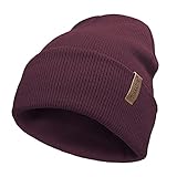 TOSKATOK Unisex Damen Soft Feel aufdrehen oder Slouch Strickmütze Hut warme Winter Wollmü