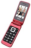 OLYMPIA Luna rot Mobiltelefon für Senioren, Altersgerechtes Klapphandy mit T