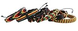 DonDon® 6 Rastafari Armbänder aus Leder und S