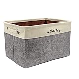 AVNICUD Zusammenklappbare Aufbewahrungsbox für Hundespielzeug,Hundespielzeugkorb,Rechteckige Aufbewahrungsbox für Hundespielzeug,Kleidung,Futter und Zubehör (Grau)
