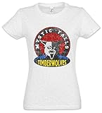 Urban Backwoods Mystic Falls Timberwolves Damen T-Shirt Grau Größe S