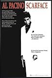 Close Up Scarface Poster (93x62 cm) gerahmt in: Rahmen schw