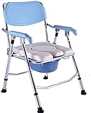 LCNING Duschhocker WC-Stuhl, Rollstuhl-Stuhl-Dusche Transportstuhl Faltbares Badezimmer Badewanne Sessel Alter Mann Dusche WC WC Hocker Badestuhl Für ältere Schwangere Behindertenpflege-Badhock