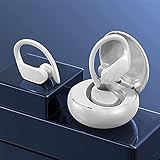Kopfhörer Headset In-Ear Kopfhörer Wireless Ohrhörer Bluetooth 5.0 Sport Kopfhörer mit Ladekoffer HiFi Sound Noise Canceling, Weiß (Color : White)