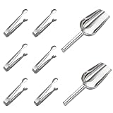 Edelstahl Zuckerzange Set 6 Stück Zuckerzange und 2 Stück Eisschaufel Candy Bar Zubehör Servierzange Schaufel für Eiswürfel Süßigkeiten Party Candybar Kaffee Tee Wein Bar Kü