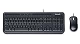 Microsoft Wired Desktop 600 Tastatur und Maus set (Verpackung für Unternehmen) schw