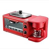 3-in-1 Frühstücksstation Maker Center Multifunktions-Retro-Familien-Kaffeemaschine mit Wasserkocher elektrischer Toaster-Maschine Edelstahl 9L-Ofen mit Timing 30min luftfreundlich shiyuhang888