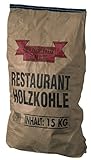 HOLZKOHLE 15KG - Profi-Steakhouse-Grillkohle Quebracho Blanco & Viñal - Restaurant-Holzkohle mit extra langer Brenndauer - ideal für den Einsatz im Smok