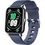 Smartwatch, 1.7 Zoll Voll Touchscreen Fitness Armbanduhr Sportuhren, 16 Sportmodi Fitnessuhr Fitness Tracker mit 24H Pulsmesser und Schlafmonitor, IP68 Sportuhr mit Musiksteuerung für Damen H