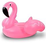 Belmalia Riesen Flamingo Luftmatratze Badeinsel für Pool Strand See Wasserspielzeug Schwimmtier XL, Rosa Pink