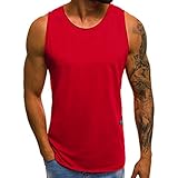 KAIXLIONLY Herren Tank Top, Mode Persönlichkeit Herren Sommer Casual Slim Sleeveless T-Shirt Top Bluse Ärmelloser Muskelshirt Gym Tshirt Bodybuilding Sp