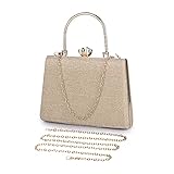 UBORSE Abendtasche Damen Clutch Bag Kette Shiny Handtasche Umhängetasche für Hochzeit Party - G